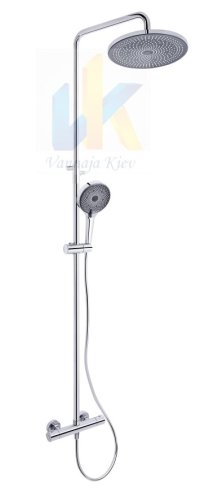Купить качественные душевые стойки Qtap QTSL57103ONC Sloup 57103ONC Душевая система, хром высота 880-1200 мм в Киеве vannaja.kiev.ua