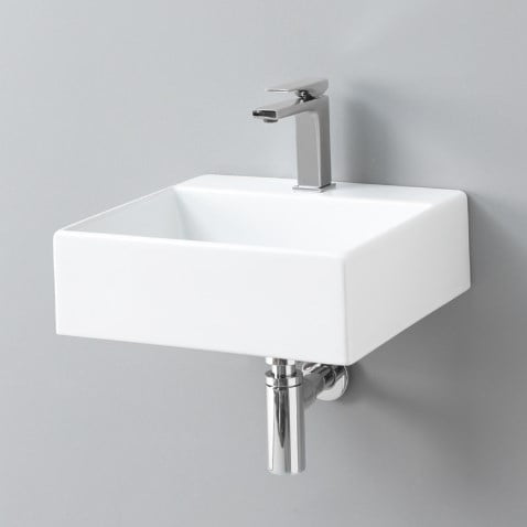 Купити Керамічна раковина 40 см Artceram Quadro white glossy QUL005 01; 00 білий глянець в Києві vannaja.kiev.ua