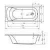 RIHO BB6200500000000 MIAMI BB62 170x70 см Ванна Акриловая с Ножками Купить RIHO BB6200500000000 MIAMI BB62 170x70 см Ванна Акриловая с Ножками в Киеве vannaja.kiev.ua