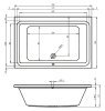 Купить Ванна широкая 120 см на 180 Riho ВВ77 акриловая Castello 180x120 см BB7700500000000 большая крепкая в Киеве vannaja.kiev.ua