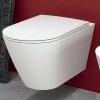 Купить RAK Ceramics RST23AWHA + RESC0004 Resort Rimless Унитаз Подвесной 52 см крышка сидушка в Киеве vannaja.kiev.ua