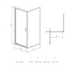 Купить Душевая кабина ARTECO PIVOT 90Х90Х190 см S157-010 стеклянная хром S157010 Cersanit в Киеве vannaja.kiev.ua