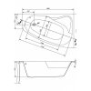 CERSANIT SICILIA 150x100 R S301-096 Ванна акрилова Асиметрична Права S301096 з ніжками Купити CERSANIT SICILIA 150x100 R S301-096 Ванна акрилова Асиметрична Права S301096 з ніжками в Києві vannaja.kiev.ua