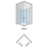 Купить SanSwiss OCEAC0905007 OCELIA 0905007 90x90 см Квадратная Душевая Кабина с Раздвижными Дверями в Киеве vannaja.kiev.ua