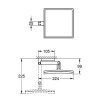 Купить Зеркало для макияжа большое Grohe 40808 Selection Cube 40808000 3х кратное увеличение в Киеве vannaja.kiev.ua