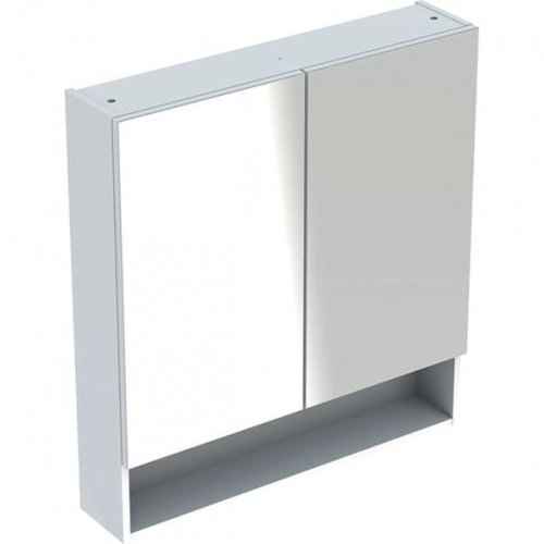Купить Шкаф зеркальный GEBERIT 501264001 SELNOVA SQUARE ширина 60см белый 501.264.00.1 в Киеве vannaja.kiev.ua