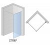 Купить STR4P0900607 Ronal Швейцария BlackLine Walk In Easy 90 см душевая фиксированная перегородка стекло прозрачное профиль черный мат в Киеве vannaja.kiev.ua