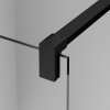 Купить черная матовая перегородка SanSwiss Easy STR4P1200607 BlackLine WALK-IN фиксированное стекло прозрачное 120x200 см в Киеве vannaja.kiev.ua