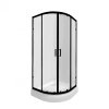 Купить Набор душевая кабина+поддон черная Qtap Taurus BLA1099AC6 Clear 2020x900x900 мм Robin 309912C 90x90x12 см с сифоном в Киеве vannaja.kiev.ua