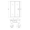Купить Душевая дверь в нишу Qtap Taurus CRM2011-12.C6 110-120x185 см, стекло Clear 6 мм, покрытие CalcLess в Киеве vannaja.kiev.ua
