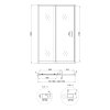 Купить Душевая дверь в нишу Qtap Taurus CRM2012-13.C6 120-130x185 см, стекло Clear 6 мм, покрытие CalcLess в Киеве vannaja.kiev.ua