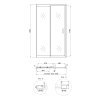 Купить Душевая дверь в нишу Qtap Taurus CRM209-1.C6 90-100x185 см стекло Clear 6 мм покрытие CalcLess TAUCRM2091C6 в Киеве vannaja.kiev.ua