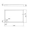 Купити прямокутний душовий піддон 120x80x12 см Qtap Tern 3012812 1 + сифон акриловий + ніжки діаметр зливу 90 мм в Києві vannaja.kiev.ua