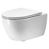 Купить красивый современный подвесной унитаз TR18/F85/TR004 white Simas Trevi сиденье тонкое Slim Soft Close, белый глянецевый в Киеве vannaja.kiev.ua