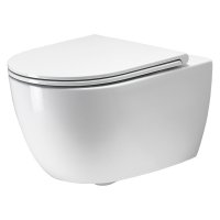 подвесной унитаз новинка Laufen H8203410000001 + H8933410000001 Sonar 370x540 без оправы белый