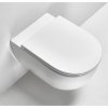 Купить красивый современный подвесной унитаз TR18/F85/TR004 white Simas Trevi сиденье тонкое Slim Soft Close, белый глянецевый в Киеве vannaja.kiev.ua