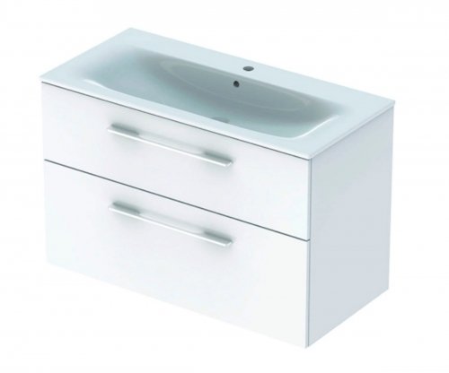 Купить Тумба с умывальником Geberit 501.244.00.1 Selnova Square белая 100 см 501244001 в Киеве vannaja.kiev.ua