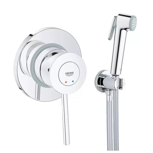 Купить Гигиенический душ на унитаз Набор для гигиенического душа Grohe BauClassic, хром (UA11104802) в Киеве vannaja.kiev.ua