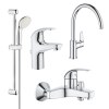 Комплект смесителей для ванной комнаты и кухни Grohe BauCurve UA122218K0 Купить Комплект смесителей для ванной комнаты и кухни Grohe BauCurve UA122218K0 в Киеве vannaja.kiev.ua
