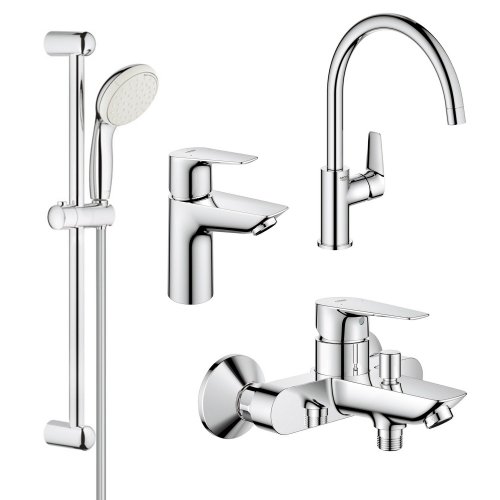 Комплект смесителей для ванной комнаты и кухни Grohe BauEdge New UA123218K0 Купить Комплект смесителей для ванной комнаты и кухни Grohe BauEdge New UA123218K0 в Киеве vannaja.kiev.ua