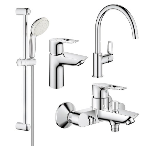 Комплект смесителей для ванной комнаты и кухни Grohe BauLoop UA123225K0 Купить Комплект смесителей для ванной комнаты и кухни Grohe BauLoop UA123225K0 в Киеве vannaja.kiev.ua