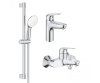 Купить Набор кранов для ванны, раковины и душ смесителей 3 в 1 Grohe UA123226M0 Euroeco New комплект, хром в Киеве vannaja.kiev.ua