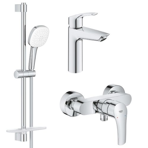 Комплект смесителей для душа Grohe Eurosmart 3в1, хром (UA123244M1) Купить Комплект смесителей для душа Grohe Eurosmart 3в1, хром (UA123244M1) в Киеве vannaja.kiev.ua