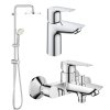 Комплект смесителей для ванной комнаты Grohe BauEdge New UA12336TS0 Купить Комплект смесителей для ванной комнаты Grohe BauEdge New UA12336TS0 в Киеве vannaja.kiev.ua