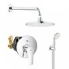 Купити Купити UA25183004 Душева система прихованого монтажу Grohe Eurosmart верхня лійка 250 мм 1 режим + Tempesta 250 Cube хром одноважільний в Києві vannaja.kiev.ua