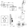 Купить душевая система Grohe с термостатом скрытый монтаж UA26405SC1 Grohtherm SmartControl комплект Rainshower 310 Mono Cube в Киеве vannaja.kiev.ua