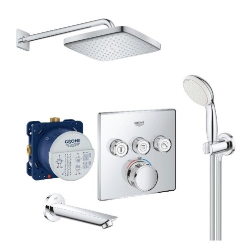 Душевой набор Grohe Grohtherm SmartControl с New Tempesta 250, хром (UA26415SC10) Купить Душевой набор Grohe Grohtherm SmartControl с New Tempesta 250, хром (UA26415SC10) в Киеве vannaja.kiev.ua