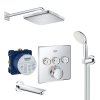 Купити комплект душової системи Grohe для ванни з виливом ua26415sc2 Grohtherm SmartControl Tempesta Cube 250 в Києві vannaja.kiev.ua