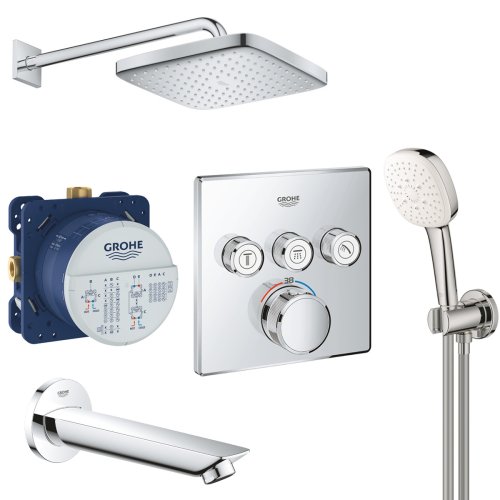 с носиком душ система скрытого монтажа термостат для ванной UA26415SC6 Grohe Grohtherm SmartControl Набор Купить с носиком душ система скрытого монтажа термостат для ванной UA26415SC6 Grohe Grohtherm SmartControl Набор в Киеве vannaja.kiev.ua