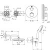 Купить Черные душевые системы скрытого монтажа Grohe UA26415SC9 Grohtherm Термостатический набор душа матовая O 250 в Киеве vannaja.kiev.ua