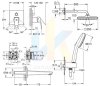 Купить встраиваемая душевая система grohe с изливом UA26417SC0L Eurocube Набор смесителей 5 в 1 квадратная, хром в Киеве vannaja.kiev.ua