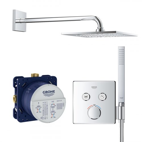 качественный душ квадратный Grohe система скрытого монтажа с термостатом Grohtherm SmartControl UA3450600A Купить качественный душ квадратный Grohe система скрытого монтажа с термостатом Grohtherm SmartControl UA3450600A в Киеве vannaja.kiev.ua