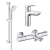 Купить Комплект смесителей для ванной комнаты с термостатом Grohe BauLoop New UA34550TM0 в Киеве vannaja.kiev.ua