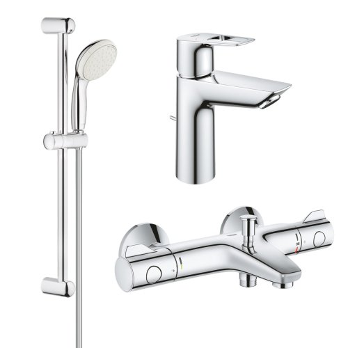 Купить Комплект смесителей для ванной комнаты с термостатом Grohe BauLoop New UA34550TM0 в Киеве vannaja.kiev.ua