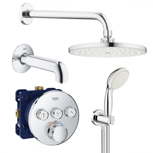 Душевая система скрытого монтажа с термостатом Grohe Grohtherm SmartControl UA3461402L Купить Душевая система скрытого монтажа с термостатом Grohe Grohtherm SmartControl UA3461402L в Киеве vannaja.kiev.ua
