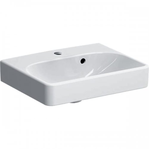 Купить Умывальник мебельный Geberit 500222011 Smyle Square 45 см белый глянец 500.222.01.1 в Киеве vannaja.kiev.ua