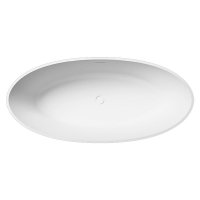 белая матовая ванна из искусственного камня Treesse V447BO Clivia 170 x80x60h 