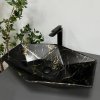 Раковина чаша трапеция на столешницу черный матовый мармур с золотыми прожилками 62x41 см VBI Venezia VBI-012406 керамика Marble Black Matt Купить Раковина чаша трапеция на столешницу черный матовый мармур с золотыми прожилками 62x41 см VBI Venezia VBI-012406 керамика Marble Black Matt в Киеве vannaja.kiev.ua