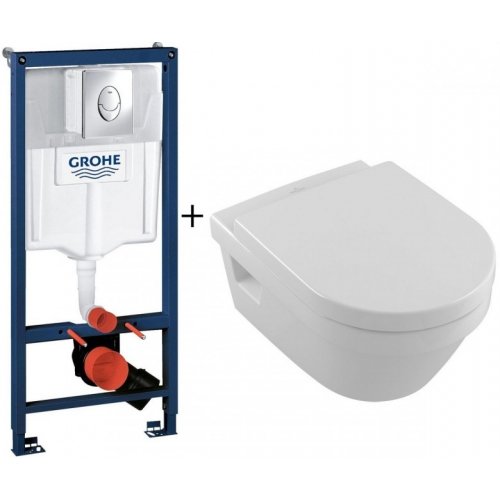 Инсталляция Унитаз VILLEROY & BOCH 5684HR01+38721001 GROHE RAPID SL Купить Инсталляция Унитаз VILLEROY & BOCH 5684HR01+38721001 GROHE RAPID SL в Киеве vannaja.kiev.ua