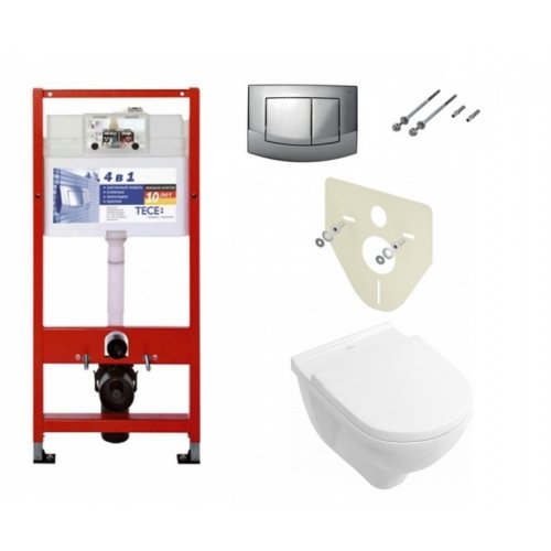 Комплект инсталляции и подвесного унитаза VILLEROY & BOCH 9400005+5660HR01 Купить Комплект инсталляции и подвесного унитаза VILLEROY & BOCH 9400005+5660HR01 в Киеве vannaja.kiev.ua