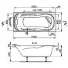 Купить Vagnerplast Charitka 170х75 VPBA170CHA2X-01 Ванна Акриловая Классическая Прямоугольная VPBA175CHA2X-01 Чехия + Ножки ( Харитка ) в Киеве vannaja.kiev.ua