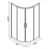 Купить Душевая Кабина Черный профиль тонированное стекло AM.PM Joy W95G-301-100CM в Киеве vannaja.kiev.ua
