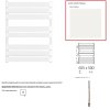 Купить Полотенцесушитель электрический белый WLWAT065050K916E8TS1D Terma WARP T 655*500, Ral 9016 (белый глянец), подключение E8, Split 300 W в Киеве vannaja.kiev.ua