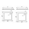 Купити Kolo XBK0681 Simplo XBK0681000 Піддон 80 квадратний з інтегрованою панеллю XBK0680 в Києві vannaja.kiev.ua