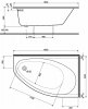 Угловая ванна Kolo Elipso 160x100 см левая белая XWA0660000 в форме асимметрия с ножками XWA0660 Купить Угловая ванна Kolo Elipso 160x100 см левая белая XWA0660000 в форме асимметрия с ножками XWA0660 в Киеве vannaja.kiev.ua