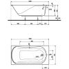 Купить Kolo XWP3050000 Comfort XWP3050 Ванна прямоугольная 150 Х 75 см Акриловая в Киеве vannaja.kiev.ua
